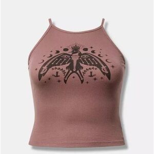 NWT Torrid Size 2 Sparrow Fitted Rib High Neck Cropped Cami